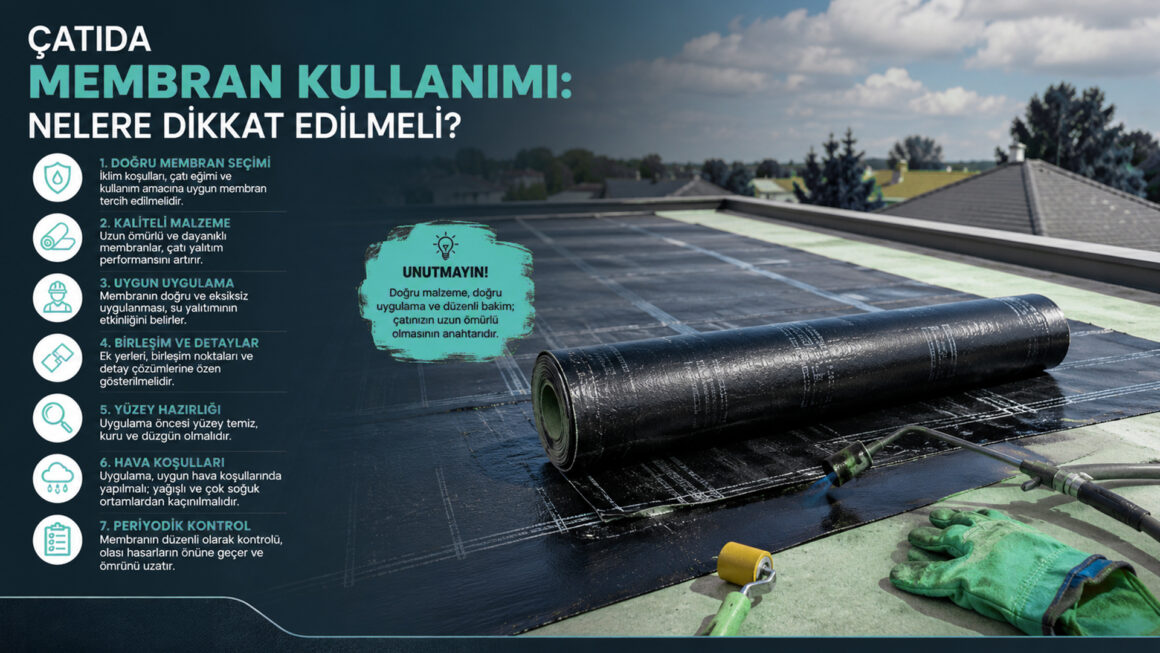 Çatıda-Membran-Kullanımında-Nelere-Dikkat-Edilmeli Çatıda Membran Kullanımı: Nelere Dikkat Edilmeli?