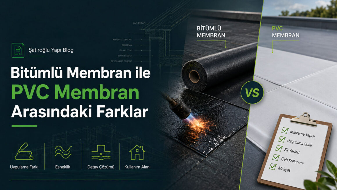 Bitümlü-Membran-ile-PVC-Membran-Arasındaki-Farklar Bitümlü Membran ile PVC Membran Arasındaki Farklar