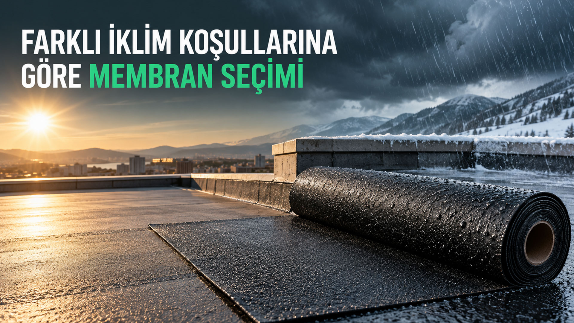Farklı iklim koşullarına göre bitümlü membran seçimi İklim Koşullarına Göre Membran Seçimi Rehberi